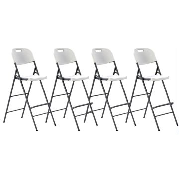 Folding Plastic Bar Stools - Set of 4