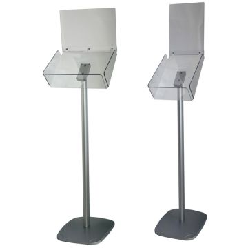 A4 Brochure Dispenser with Header Pocket